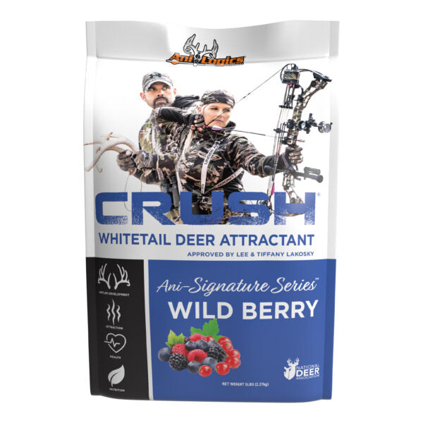 Ani-Logics Crush Granular Attractant – Wildberry Flavor, High-Protein Whitetail Deer Attractant for Hunting & Supplemental Feeding