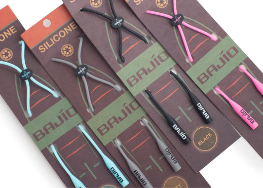 Bajío Silicone Keepers in All Colors – Gray, Black, Light Blue, and Pink, Lightweight and Adjustable Sunglasses Retainers