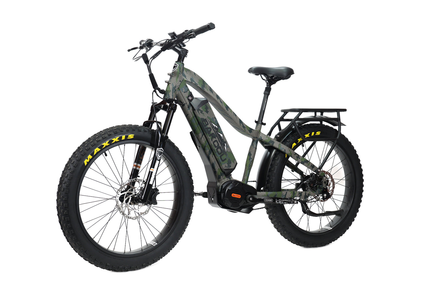 Bakcou Mule Jäger E-Bike – Driver Side Angled View, Kuiu Camo