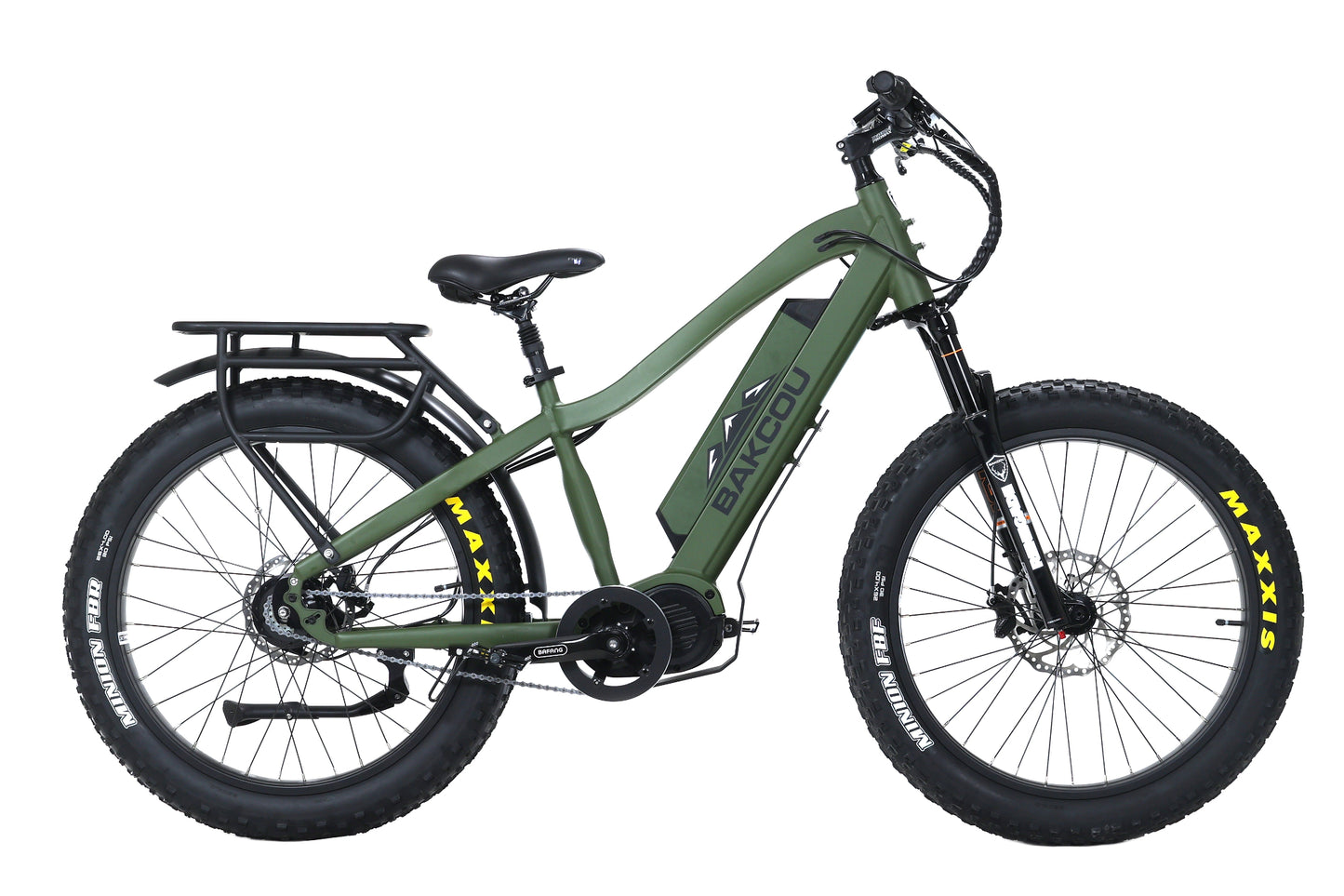 Bakcou Mule Jäger E-Bike – Passenger Side View, Matte Army Green