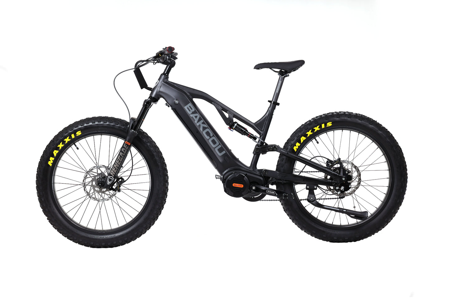 Bakcou Scout Jäger E-Bike - Side View, Matte Black (Left Side)