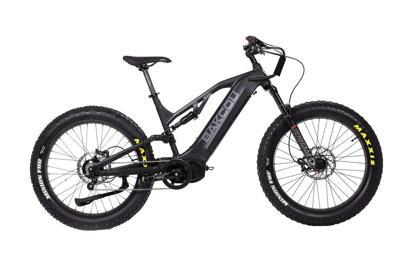 Bakcou Scout Jäger E-Bike - Side View, Matte Black (Right Side)