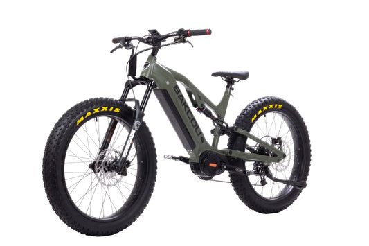 Bakcou Scout E-Bike – Angled View, Matte Army Green