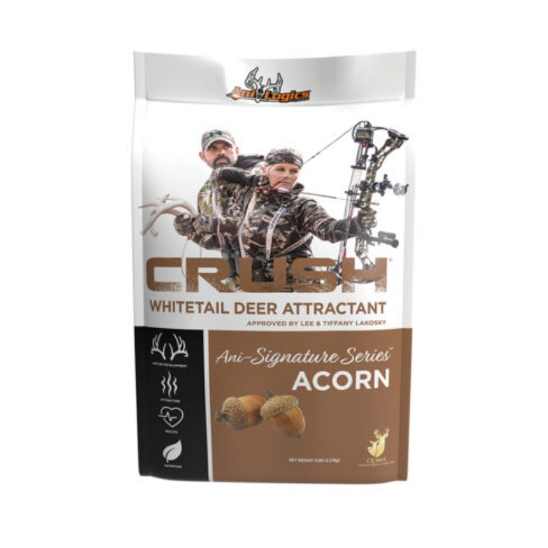 Ani-Logics Crush Granular Attractant – Acorn Flavor, High-Protein Whitetail Deer Attractant for Hunting & Supplemental Feeding