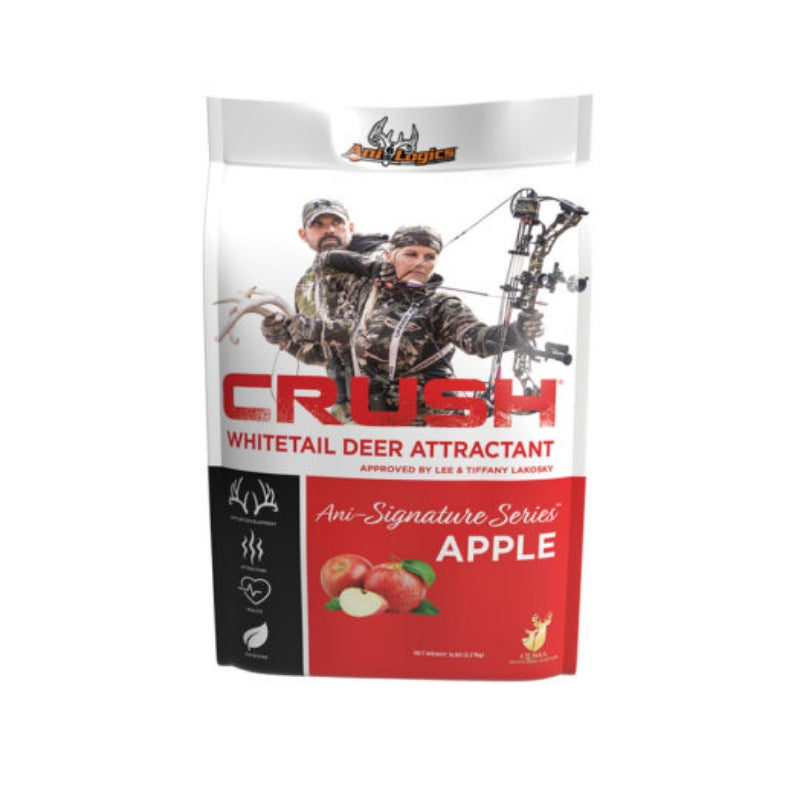 Ani-Logics Crush Granular Attractant – Apple Flavor, High-Protein Whitetail Deer Attractant for Hunting & Supplemental Feeding