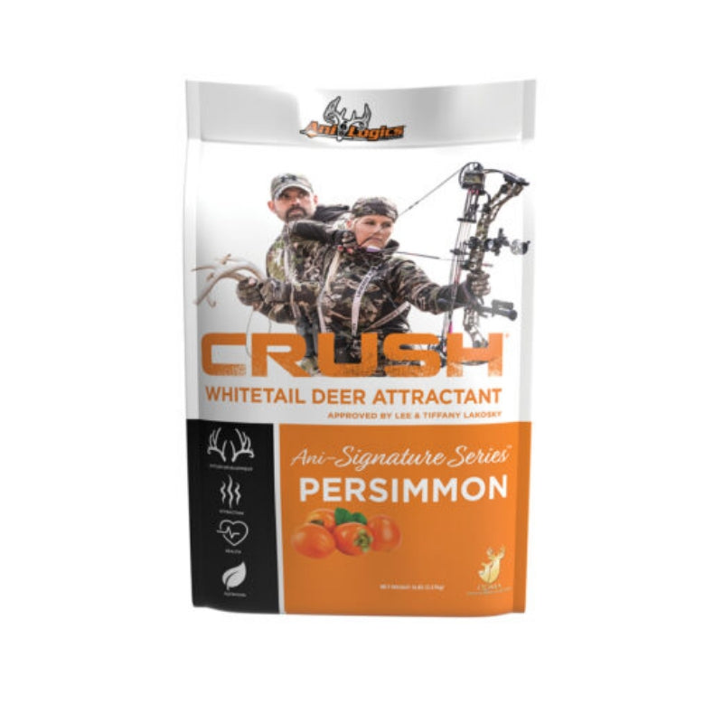 Ani-Logics Crush Granular Attractant – Persimmon Flavor, High-Protein Whitetail Deer Attractant for Hunting & Supplemental Feeding