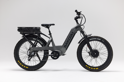 Bakcou Kodiak SD AWD E-Bike – Side View, Passenger Side, Gun Metal Gray Frame