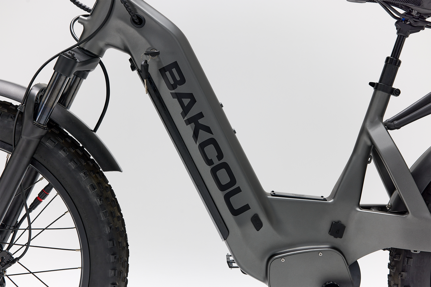 Bakcou Kodiak SD AWD E-Bike – Full Frame Side View, Gun Metal Gray