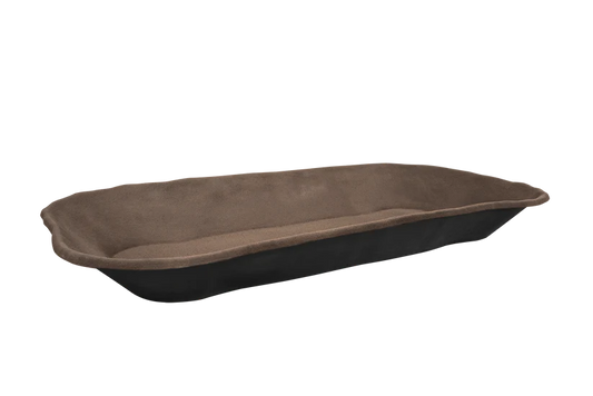 Deer Ponds DP-120 – Front View of 120 Gallon Fiberglass Wildlife Pond with Real Dirt Surface