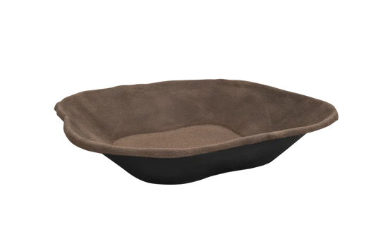 Deer Ponds DP-50 – Front View of 50 Gallon Fiberglass Water Source with Dirt-Like Finish