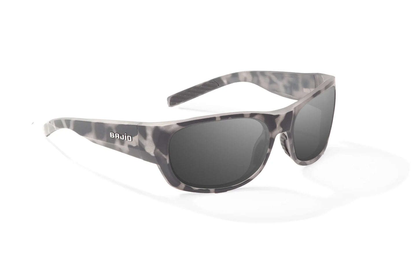 Bajio Darien Sunglasses - Angled View, Brown Rock Matte Frame with Gray Lens