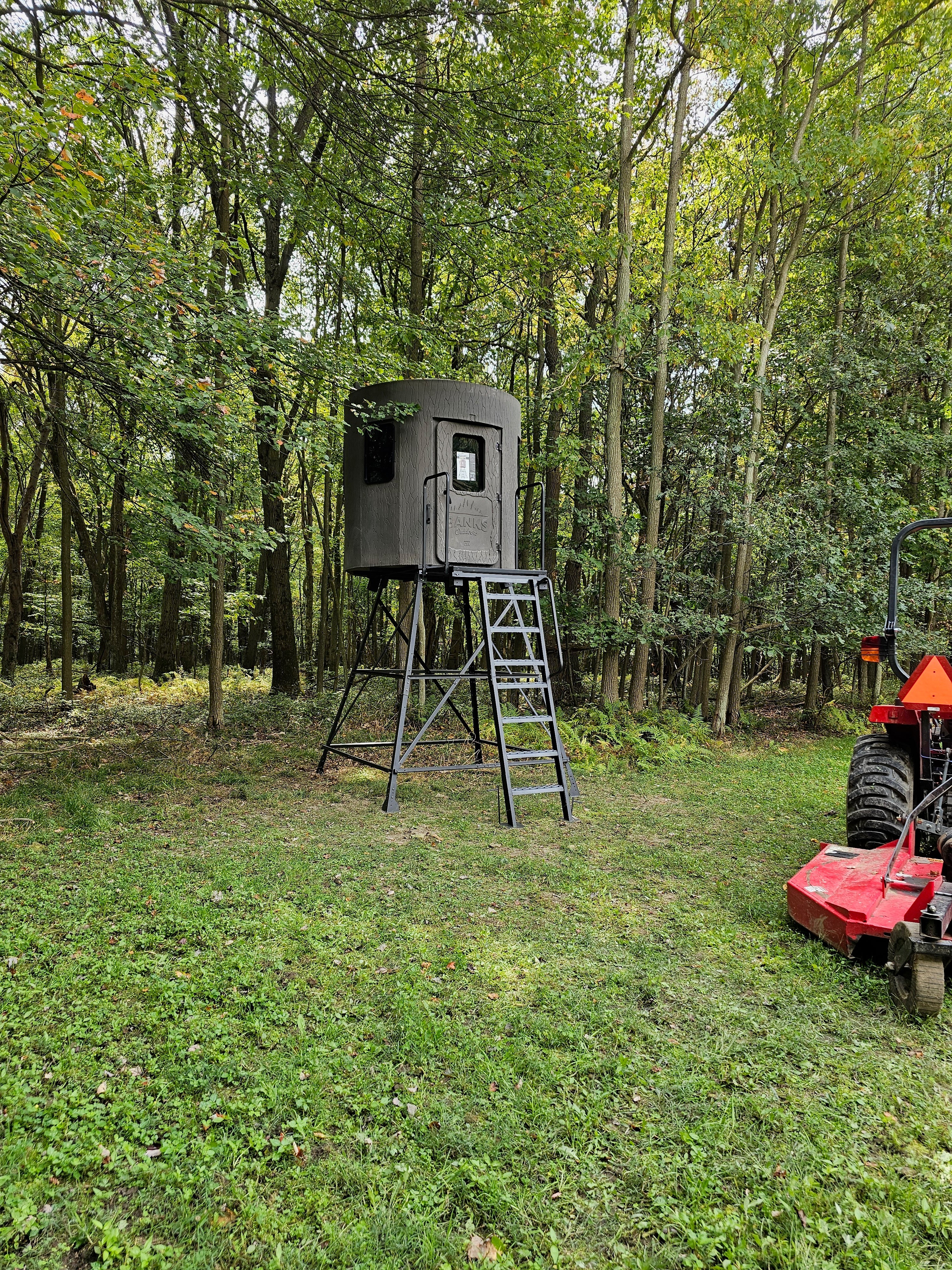Finished Banks Outdoors blind setup positioned for optimal field visibility