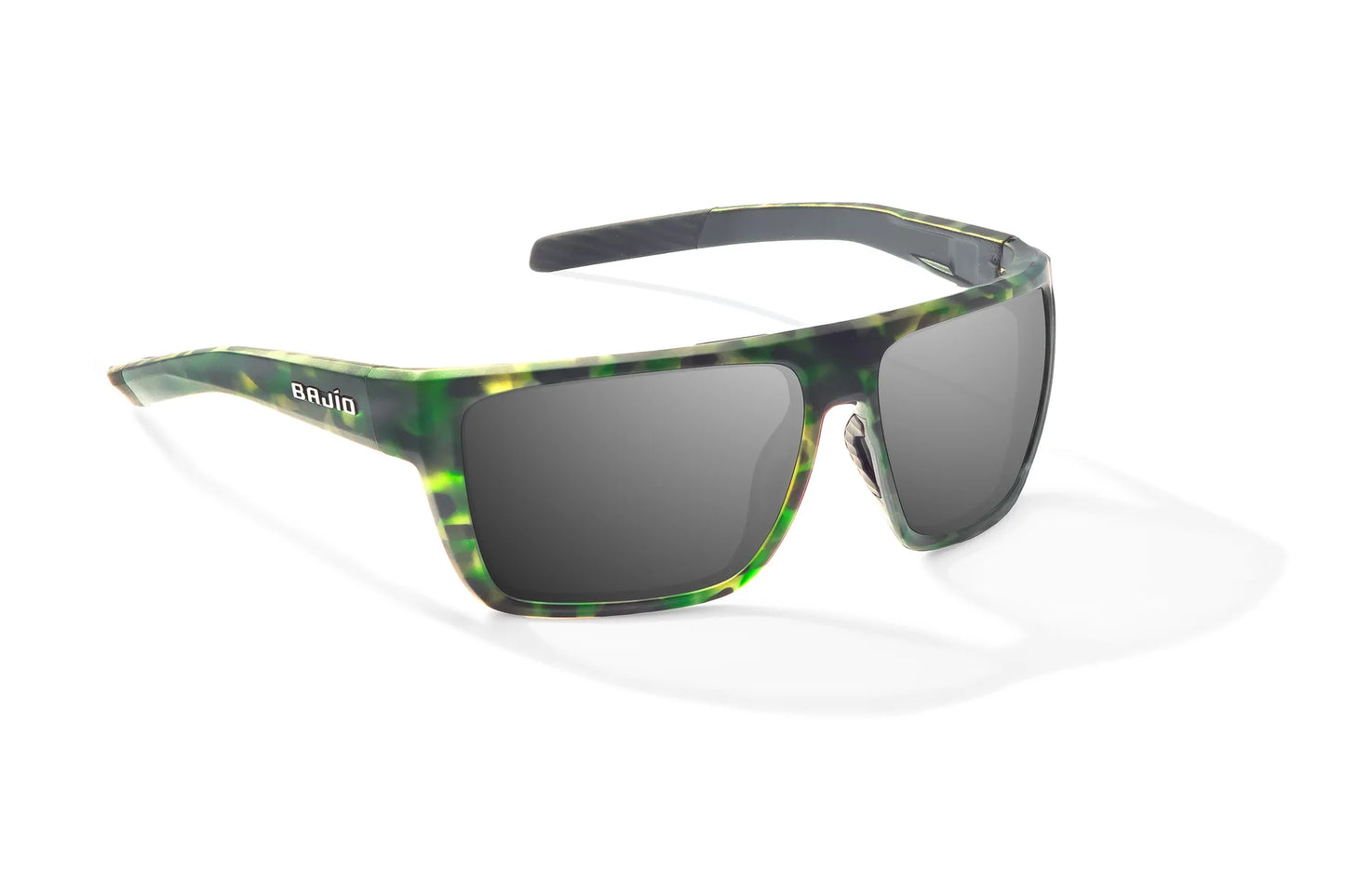 Bajio Zapata Sunglasses - Angled View, Green Water Matte Frame with Gray Lens