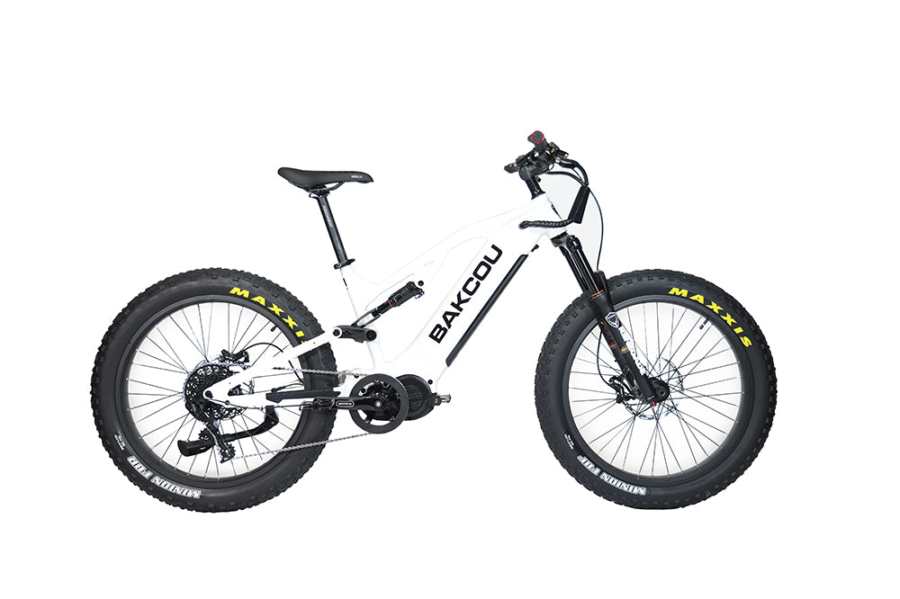 Bakcou Scout E-Bike – Left Side View, Gloss White