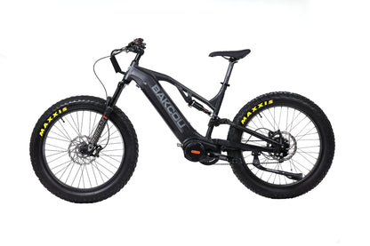 Bakcou Scout Jäger E-Bike - Side View, Matte Black (Left Side)