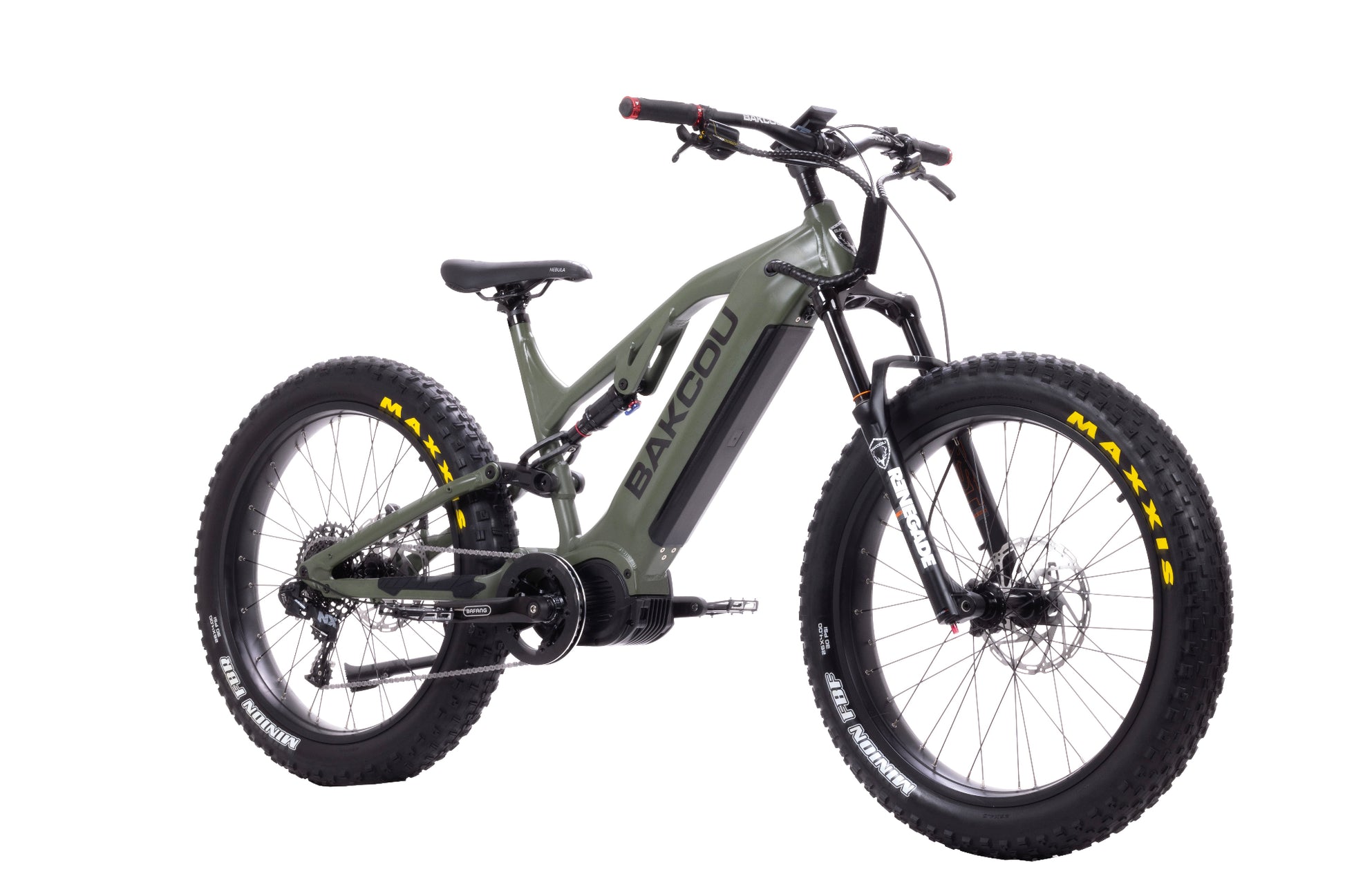 Bakcou Scout E-Bike – Left Angled View, Matte Army Green