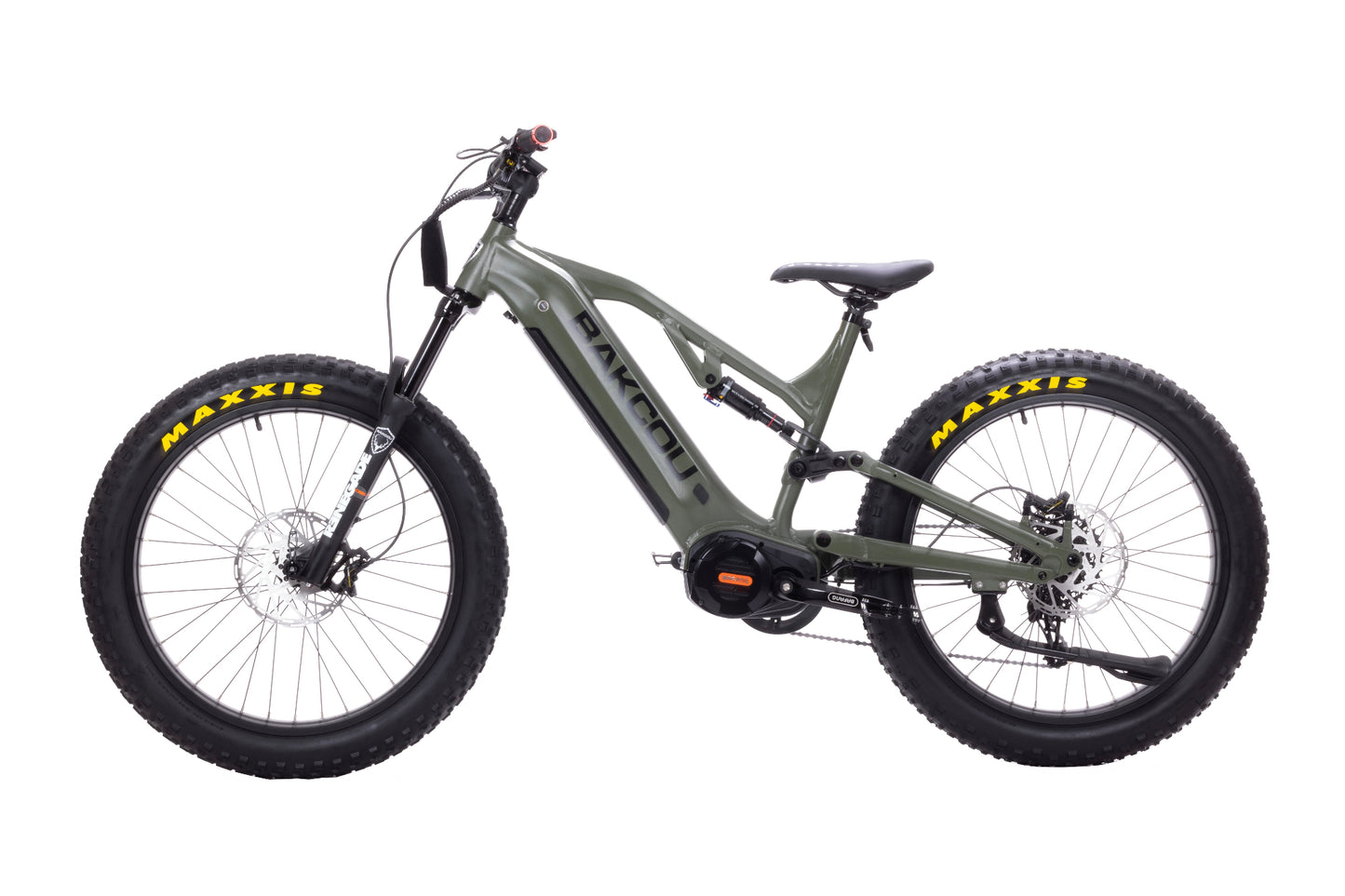 Bakcou Scout E-Bike – Right Side View, Matte Army Green