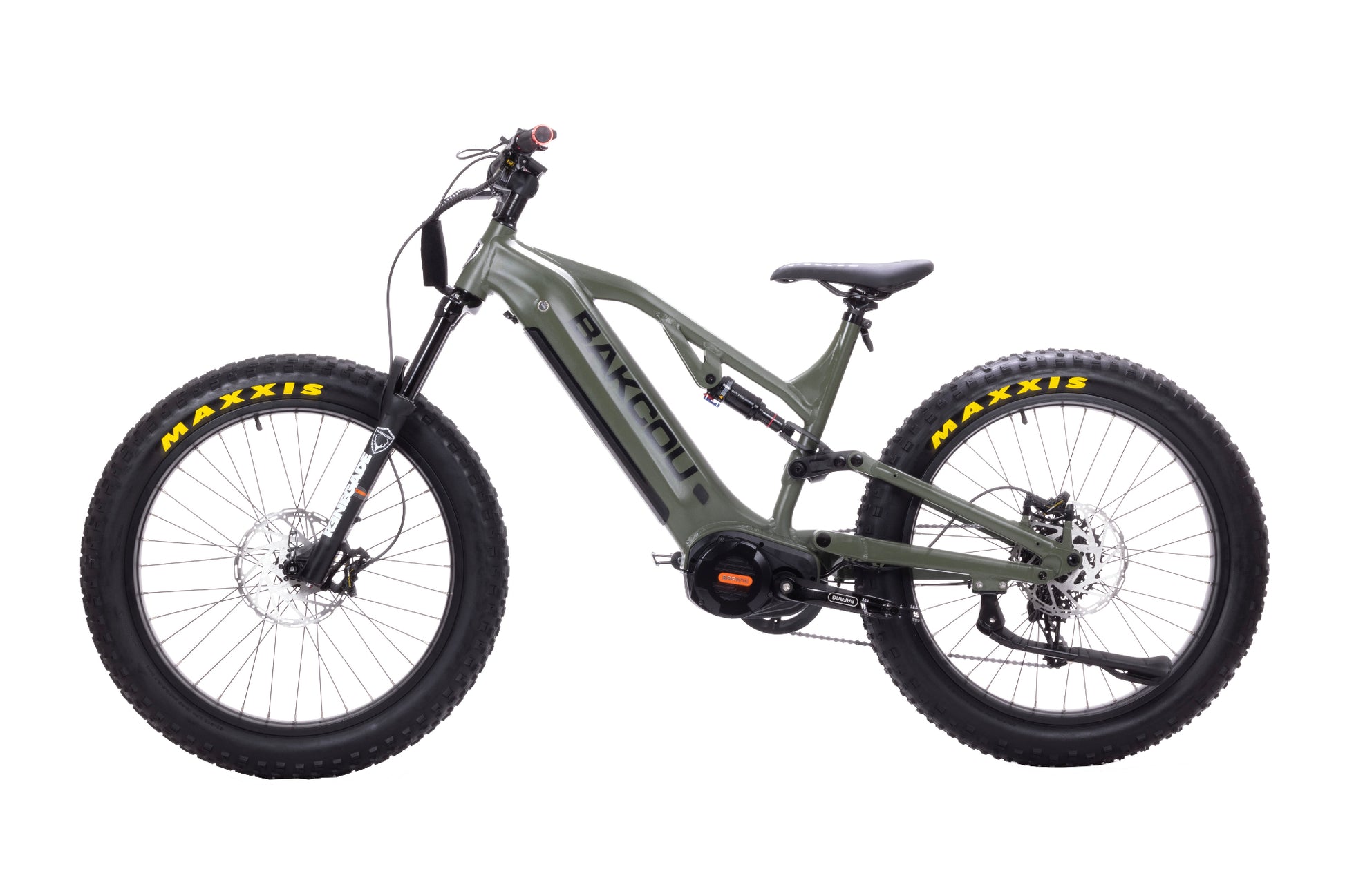Bakcou Scout E-Bike – Right Side View, Matte Army Green