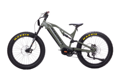 Bakcou Scout E-Bike – Right Side View, Matte Army Green