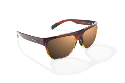 Bajio Caballo Sunglasses - Angled View, Whiskey Fade Gloss Frame with Copper Lens