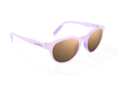 Bajio Paraiso Sunglasses - Angled View, Lavender Glass Gloss Frame with Copper Lens