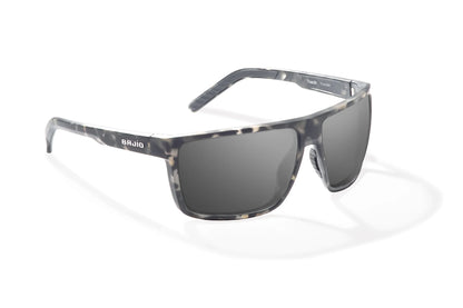 Bajio Toads Sunglasses - Angled View, Gray Rock Matte Frame with Gray Lens