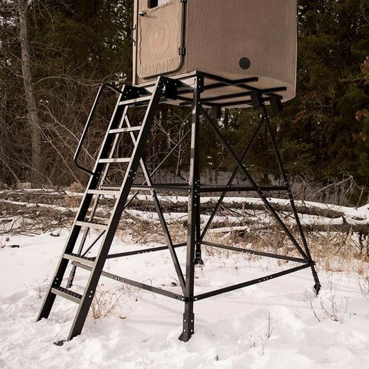 steel tower system for banks hunting blinds