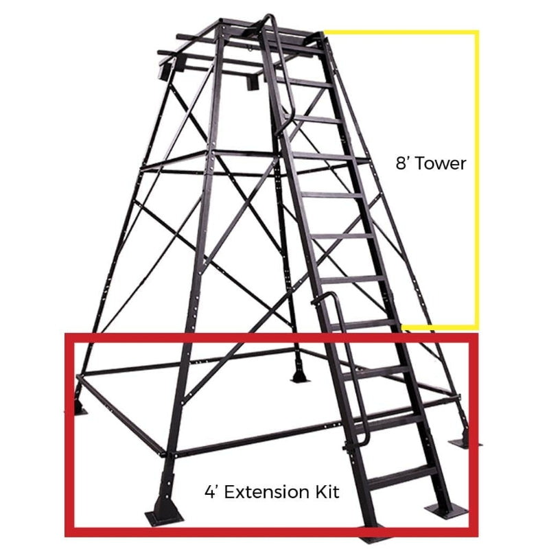 steel tower system for banks hunting blinds