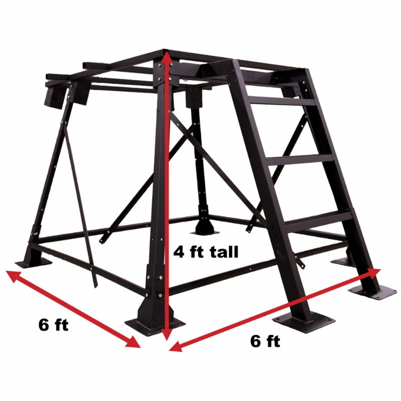 steel tower system for banks hunting blinds